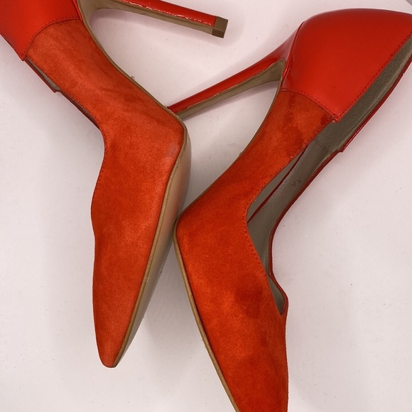 Karen Millen Orange Suede Heels - Picture 4 of 11